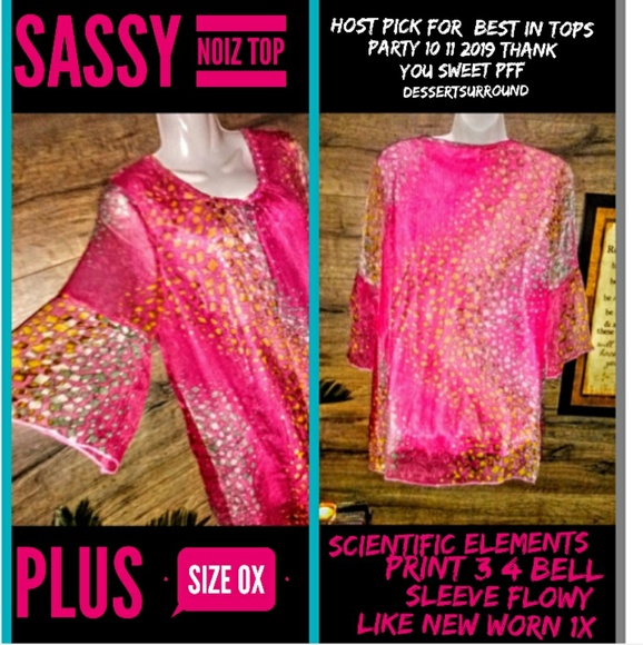 Sassy Noiz Tops - Sassy Noiz Top Plus Size 0X Scientific Elements